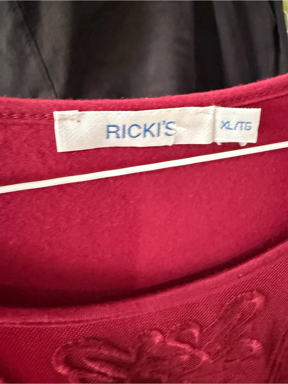 Ricki's Raspberry Lace Front Short Sleeve Top - Picture 2 of 7